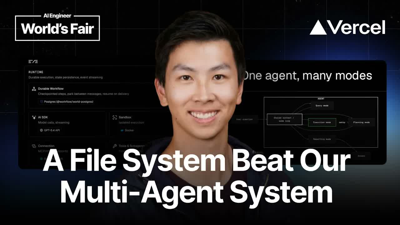 Постер доклада How We Solved Agent Building — Andrew Qu, Vercel